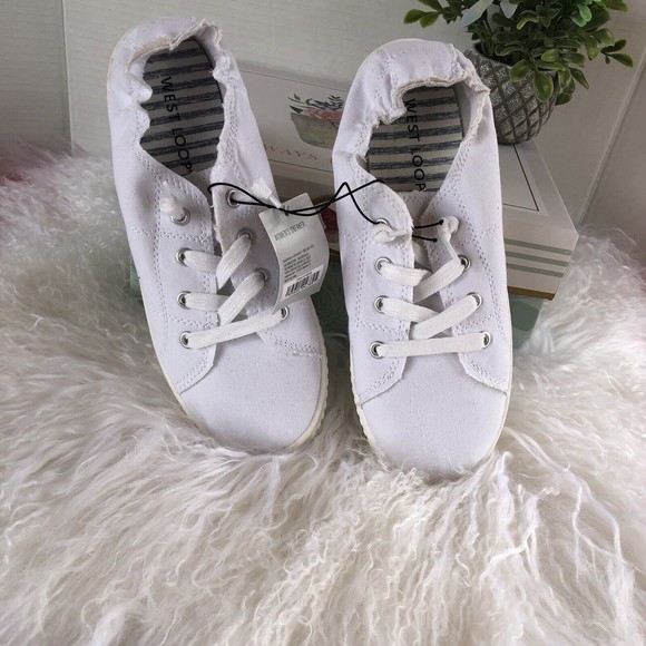 West Loop Women's Lace Up Sneakers Walking Shoes Size Small 4/6 Memory Foam New - Picture 16 of 16